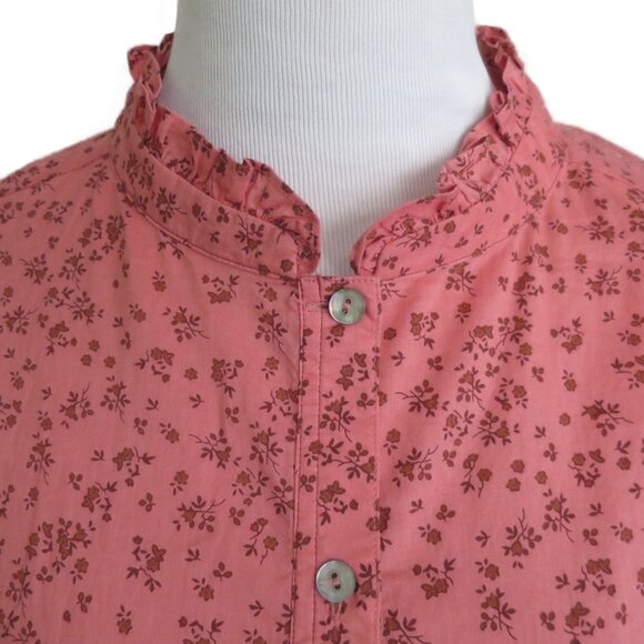 Hatch The Sienna Top Pink Floral Cotton Maternity Blouse Size L (3) - Picture 4 of 13
